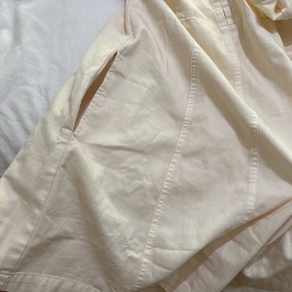 Free People ivory denim dress size M - Picture 6 of 9